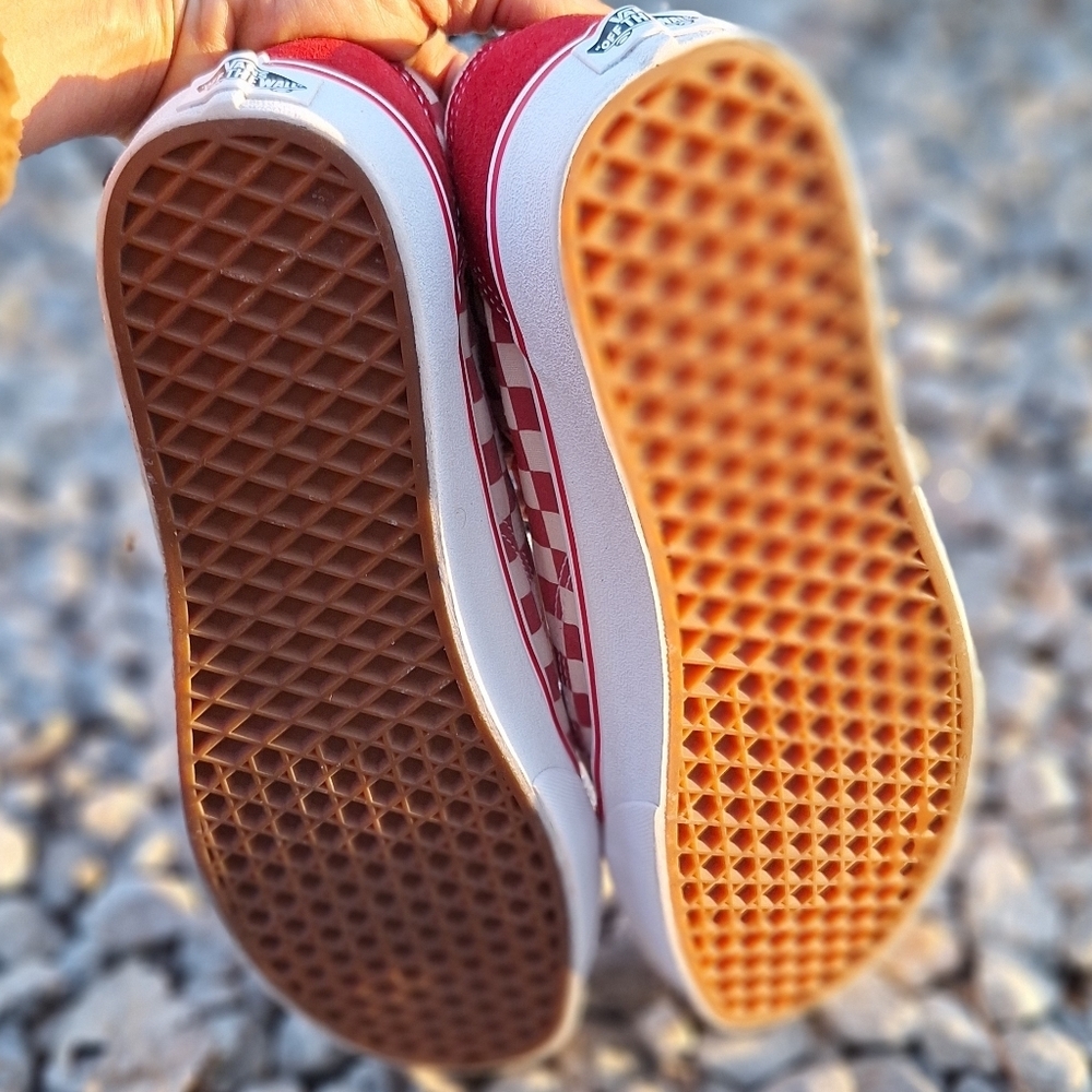 Vans Old Skool Checkerboard Racing Red & White 12 - Picture 8 of 9